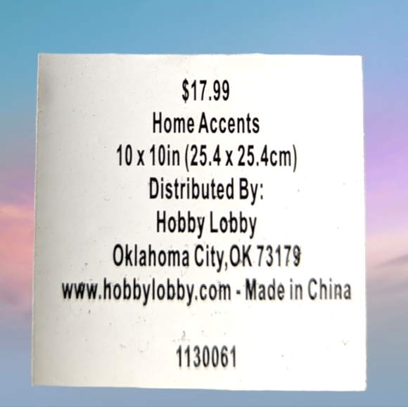 Wall Art. 10 × 10 in. Wooden, Teal & Cream, Box Style Framed Art. - Picture 3 of 4